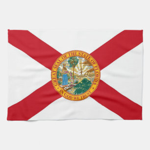 Kitchen towel with Flag of Florida, U.S.A.