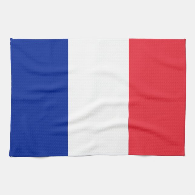 Kitchen towel with Flag of France (Horizontal)