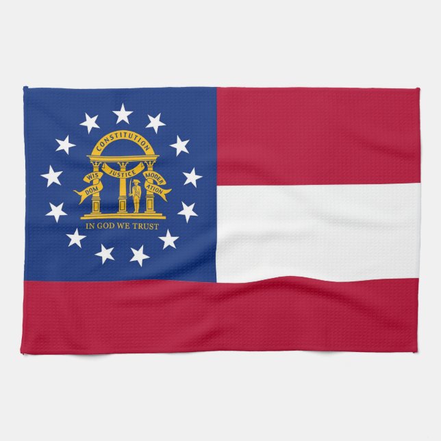 Kitchen towel with Flag of Georgia, U.S.A. (Horizontal)