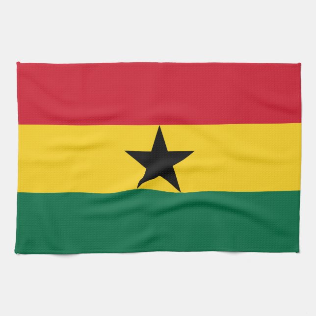 Kitchen towel with Flag of Ghana (Horizontal)