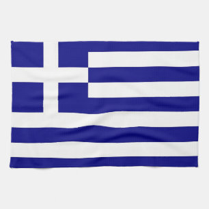 Kitchen towel with Flag of Greece