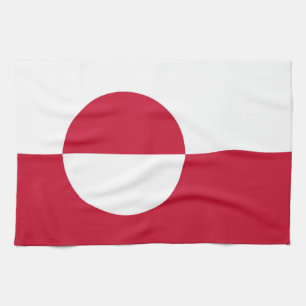 Kitchen towel with Flag of Greenland