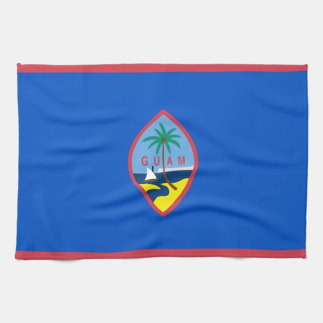 Kitchen towel with Flag of Guam, U.S.A. (Horizontal)