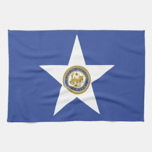 Kitchen towel with Flag of Houston, U.S.A.