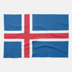 Kitchen towel with Flag of Iceland