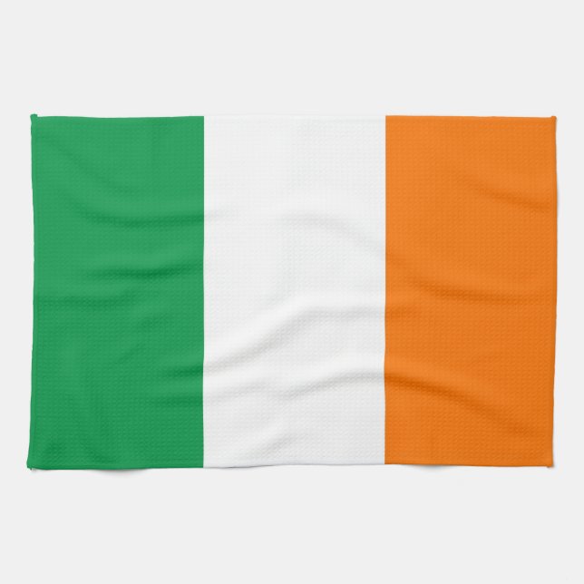 Kitchen towel with Flag of Ireland (Horizontal)