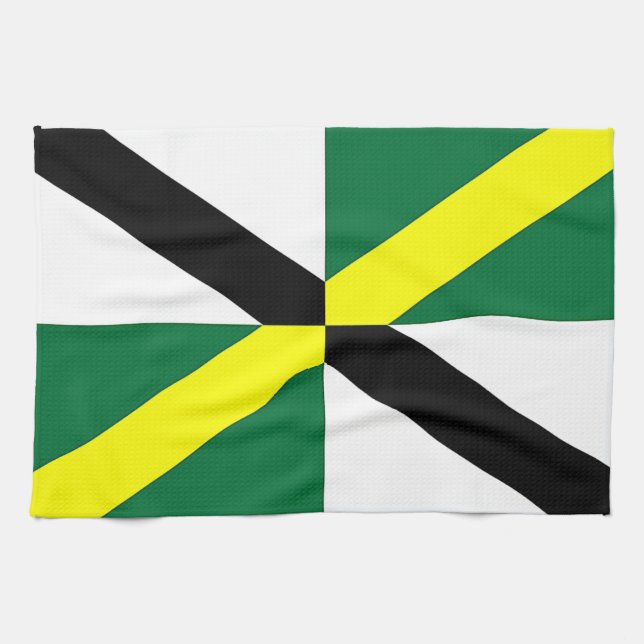 Kitchen towel with Flag of Monterey City, U.S.A. (Horizontal)