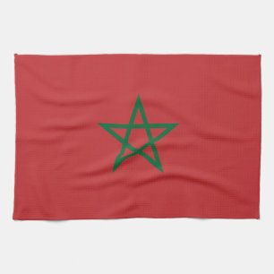 Kitchen towel with Flag of Morocco