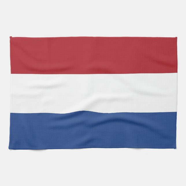 Kitchen towel with Flag of Netherlands (Horizontal)