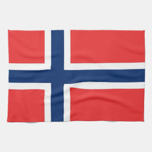 Kitchen towel with Flag of Norway