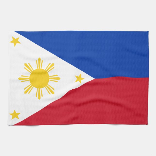 Kitchen towel with Flag of Philippines (Horizontal)