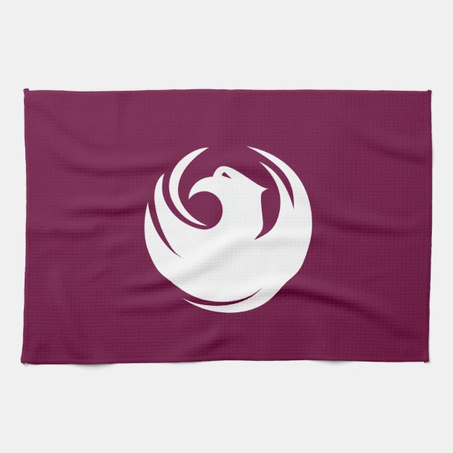 Kitchen towel with Flag of Phoenix, Arizona (Horizontal)