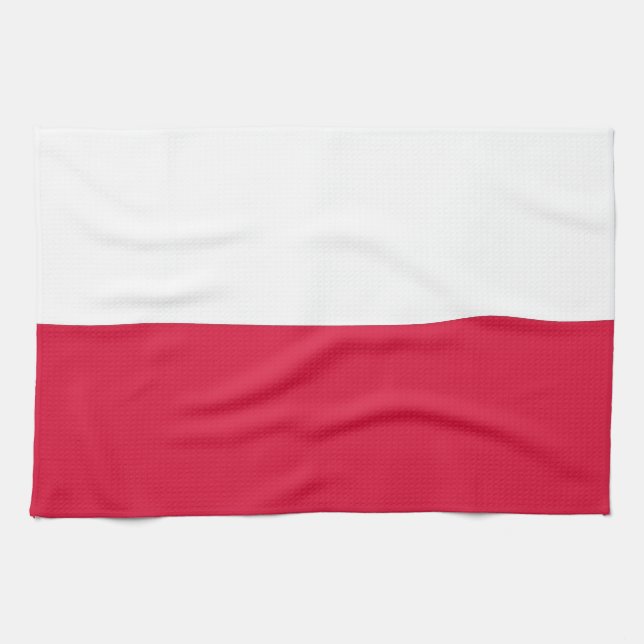 Kitchen towel with Flag of Poland (Horizontal)