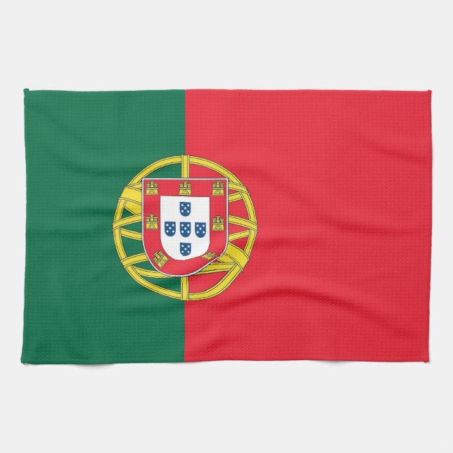 Kitchen towel with Flag of Portugal (Horizontal)