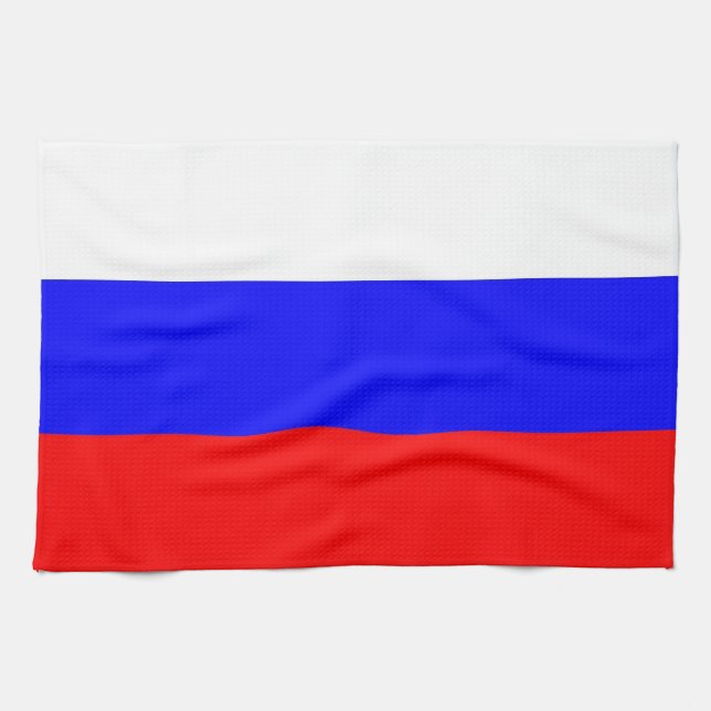 Kitchen towel with Flag of Russia (Horizontal)