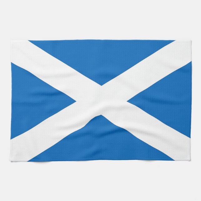 Kitchen towel with Flag of Scotland (Horizontal)