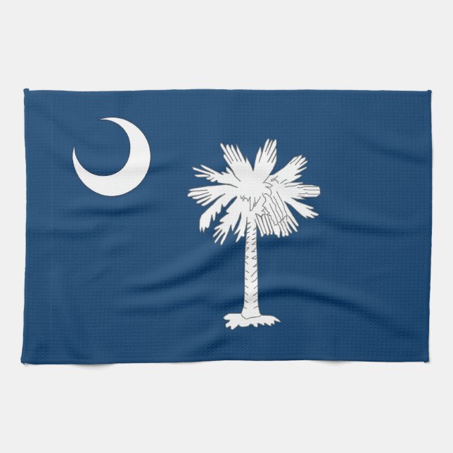 Kitchen towel with Flag of South Carolina, U.S.A. (Horizontal)