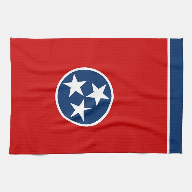 Kitchen towel with Flag of Tennessee, U.S.A. (Horizontal)