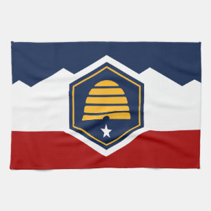 Kitchen towel with Flag of Utah, USA