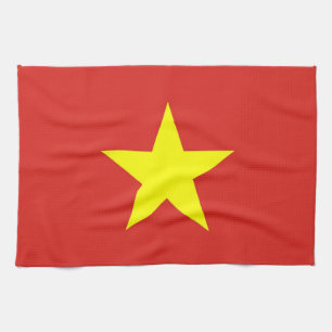Kitchen towel with Flag of Vietnam