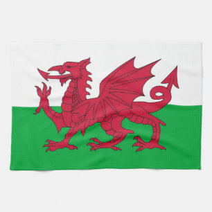 Kitchen towel with Flag of Wales