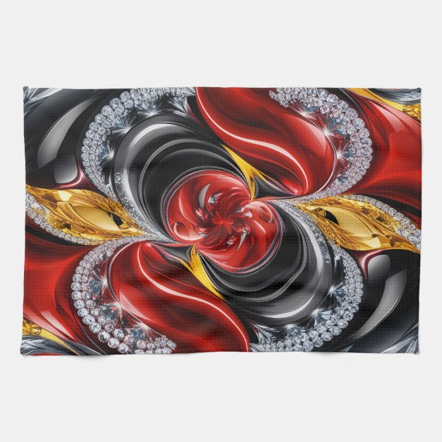 Kitchen towel with German Colours Design (Horizontal)