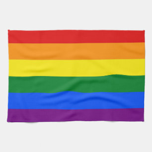 Kitchen towel with Rainbow LGBT Pride Flag