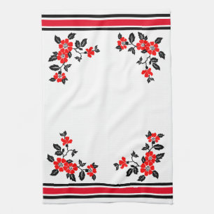Kitchen Towel with Red Poppy design
