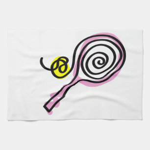 Kitchen towel with tennis print