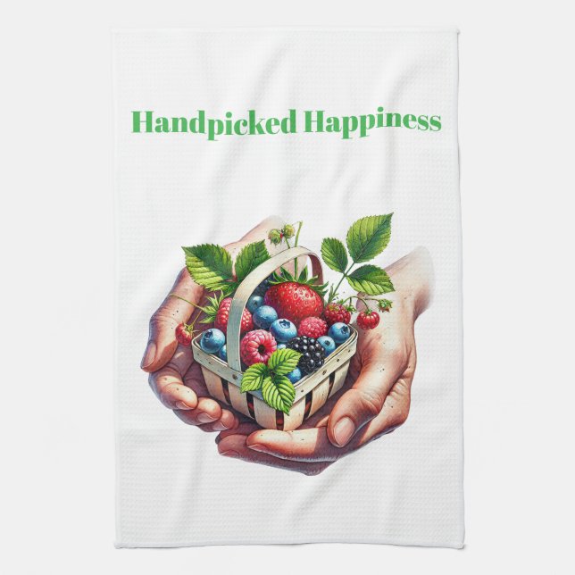 Kitchen Towels-Berry Basket Kitchen Towel (Vertical)