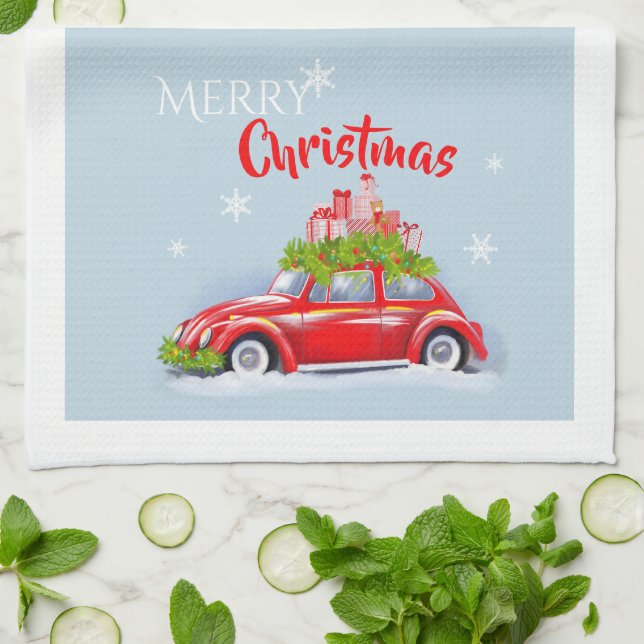 Kitchen Towels for Merry Christmas. (Folded)