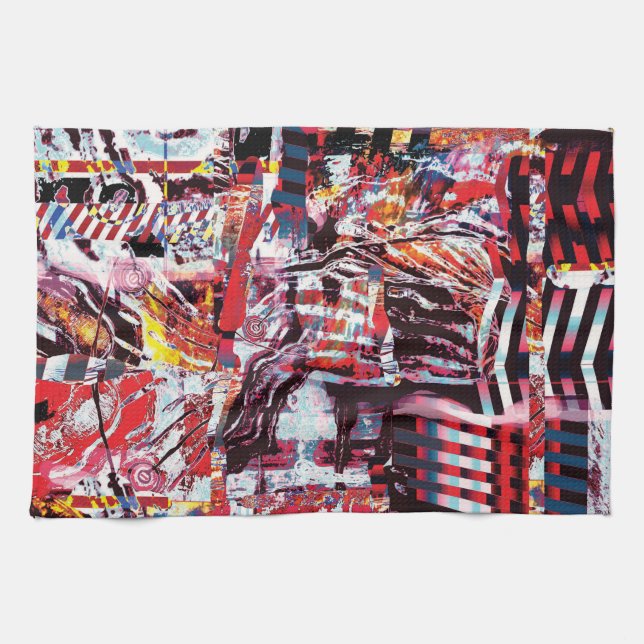 Kitchen Towels – Fragmented Pulse (Horizontal)