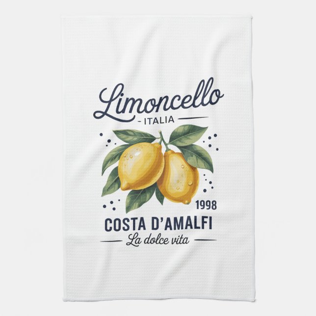 Kitchen Towels-Limoncello 1998 Costa d’Amalfi  Tea Towel (Vertical)