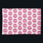 Kitchen Towels Personalised Merry & Bright<br><div class="desc">These Christmas kitchen towels feature the words "Merry and Bright" in white over a vibrant pink background. Use the template fields to add your personalised text. A unique choice for the holidays. To see the complete line visit www.zazzle.com/dotellabelle</div>
