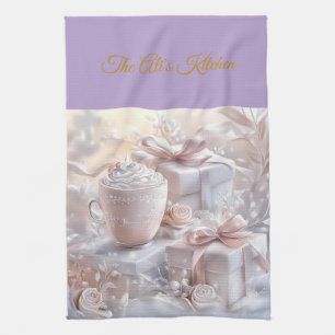 Kitchen Towels-Personalized Victorian Christmas  Tea Towel