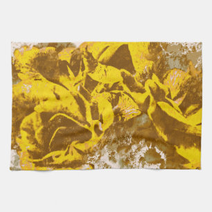 Kitchen Towels Yellow Rose Watercolor