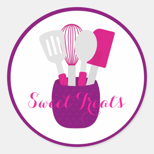 Kitchen Utensil Baked Goods Logo Classic Round Sticker (Front)