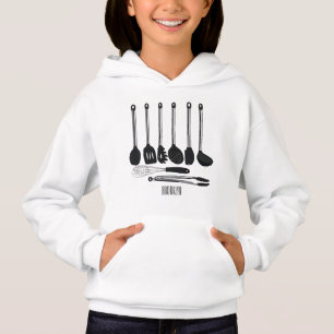 Kitchen utensil cartoon illustration 