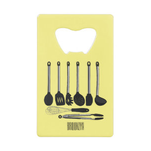 Kitchen utensil cartoon illustration