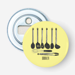Kitchen utensil cartoon illustration bottle opener