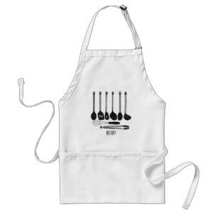 Kitchen utensil cartoon illustration  standard apron