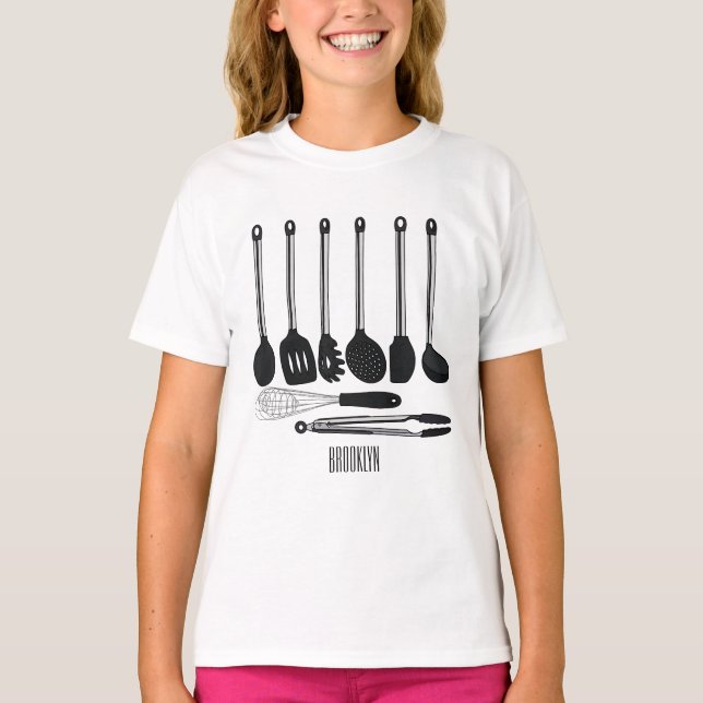 Kitchen utensil cartoon illustration  T-Shirt (Front)