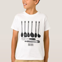 Kitchen utensil cartoon illustration 