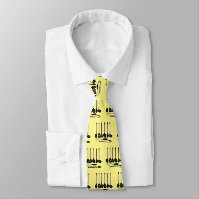 Kitchen utensil cartoon illustration  tie (Tied)