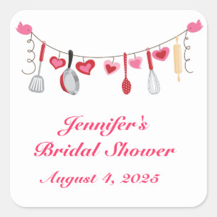 Kitchen Utensil Garland Square Sticker