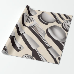 Kitchen Utensil Theme Wrapping Paper