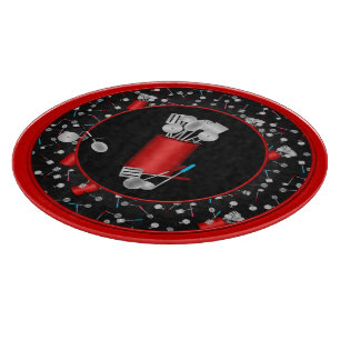 Kitchen Utensils,Black-12in ROUND CUTTING BOARD