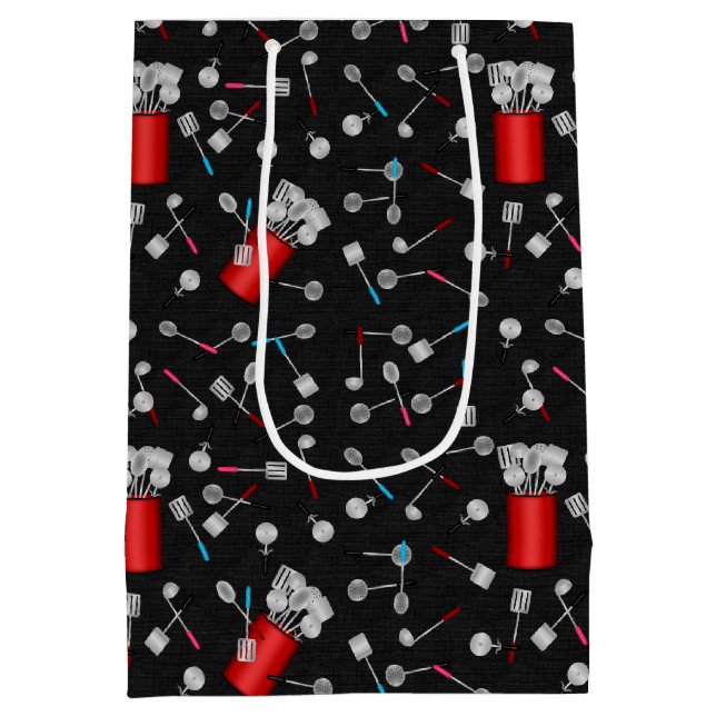 Kitchen Utensils, Black-GIFT BAG m (Back)