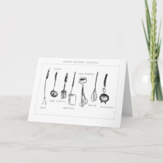 Kitchen utensils card