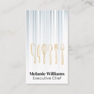Kitchen Utensils   Chef   Restaurant Business Card